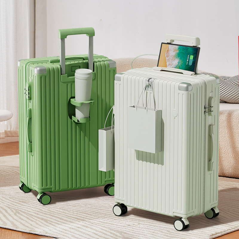 20 pulgadas, maletero y mujer, maleta roja ultra silenciosa, robusta y duradera, 24 contraseñas de viaje, maleta de embarque de cuero.