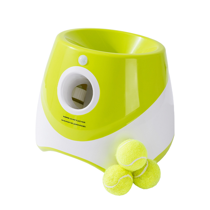 Máquina de pelotas de tenis automática verde cachorro perro grande al aire libre cuatro estaciones persiguiendo juguetes recargables perros mascotas juguetes para perros