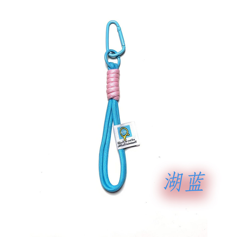 新款撞色钥匙扣挂绳登山扣公仔挂件手机挂件手机链毛绒玩具西高地|undefined