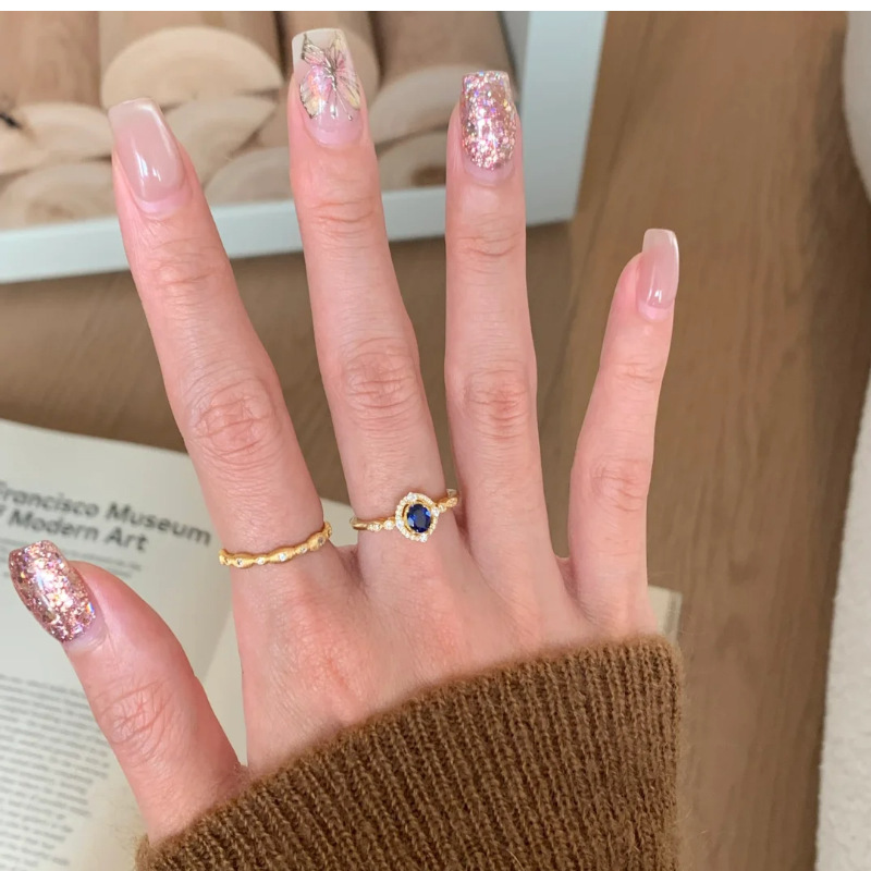 Royalblaue Zirkonia Designer Ringe Für Damen Eleganter Schmuck_voghion.com