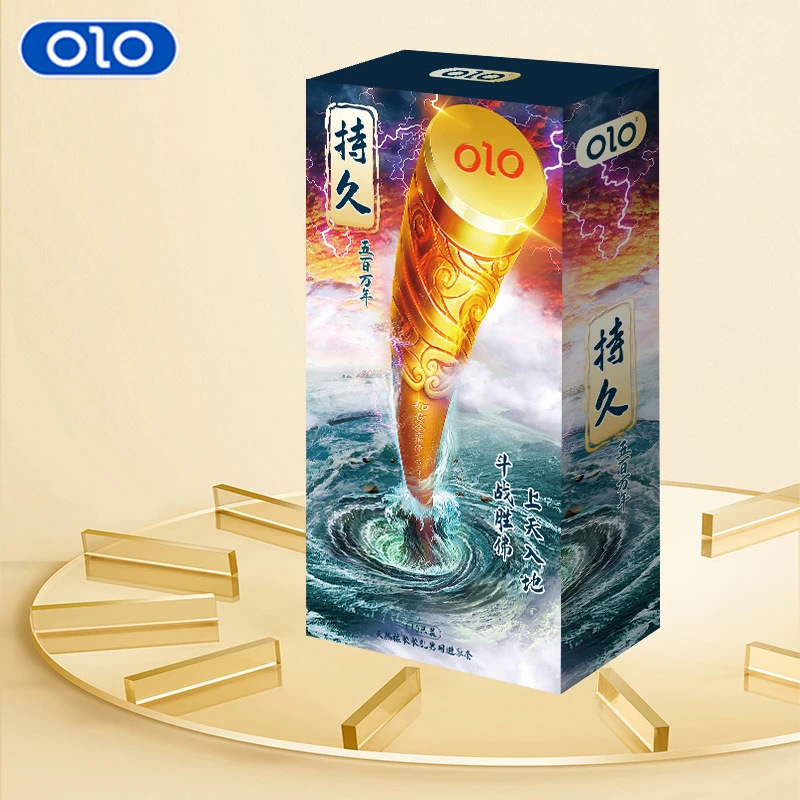 OLO cat tongue Thorn sleeve delay long-lasting large particle condom ultra-thin male couple sex products condom