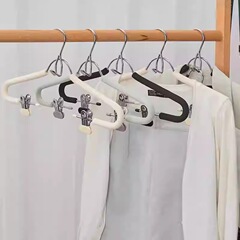 連体綿滑り止め家庭用ハンガー無痕スーツハンガークリップ付き下着ハンガー寮用学生漢服