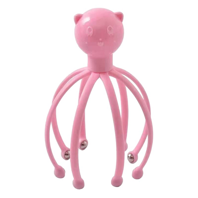 Masajeador de Cabeza Octopus, Rodillo Magnético para Meridianos, Instrumento de Masaje de Cinco Garras, Relajación del Cuero Cabelludo, Extractor de Alma, Terapia Magnética