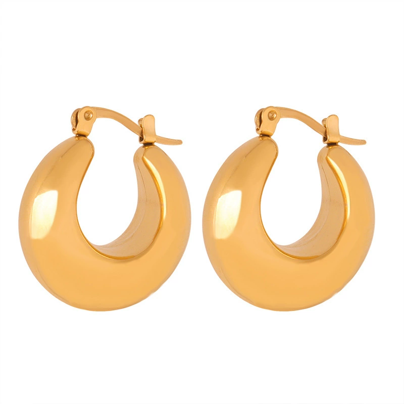 Metal retro brand earrings stainless steel, french style