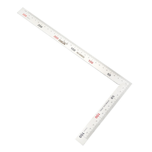 Aluminum L-shaped Steel Ruler, 90° Thickened L-Ruler in 300mm/500mm Sizes, Stainless Steel Square Ruler, Steel Plate Measuring Tool
