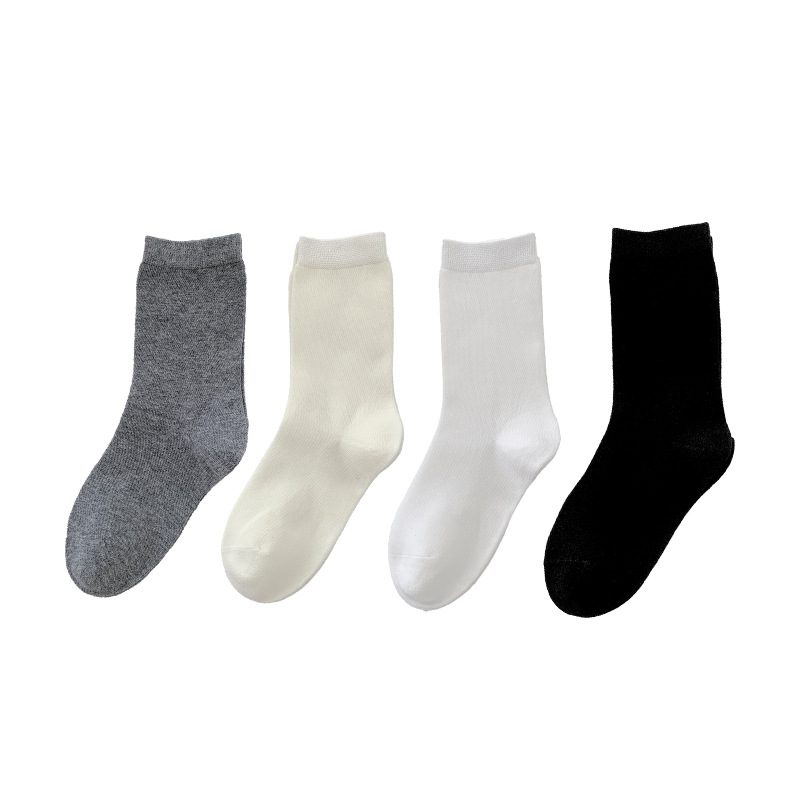 Botas todavía algodón miu serie calcetines de pila mujer primavera y otoño blanco tubo medio calcetines sueltos ins estilo universitario calcetines japoneses de algodón deshuesado