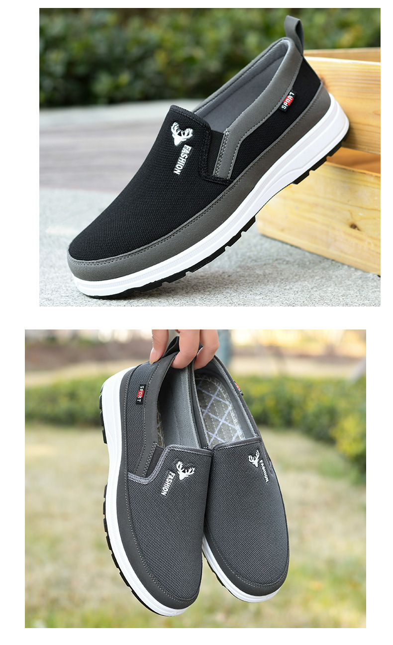 法米姿 春季新款老北京布鞋健步鞋男士休闲帆布鞋