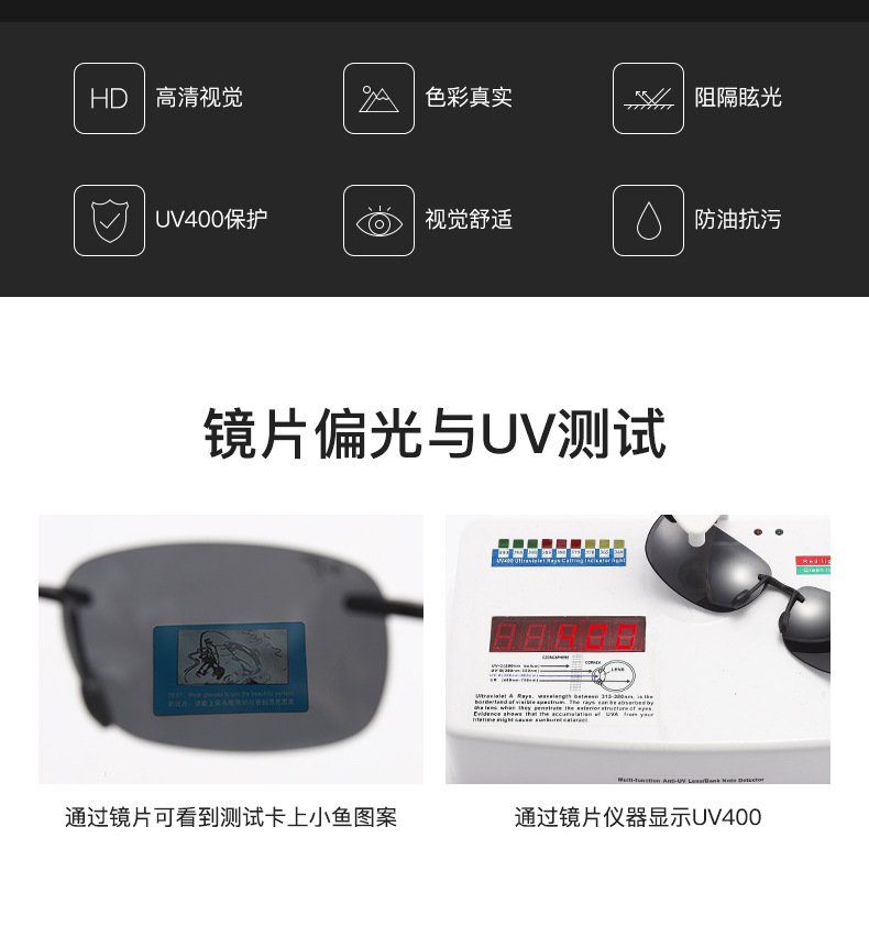 2022新款欧美复古偏光太阳镜男士TR90方框墨镜太阳眼镜批发MJ422详情8