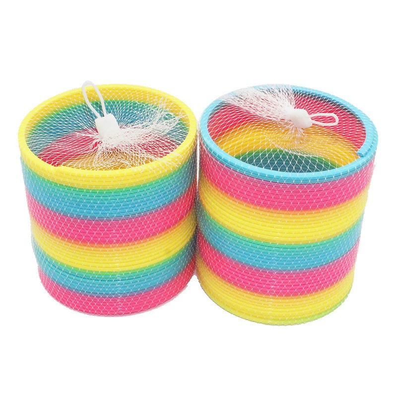 Rainbow Slinky, эластичное кольцо для мальчиков и девочек, большая игрушка, оптовая продажа