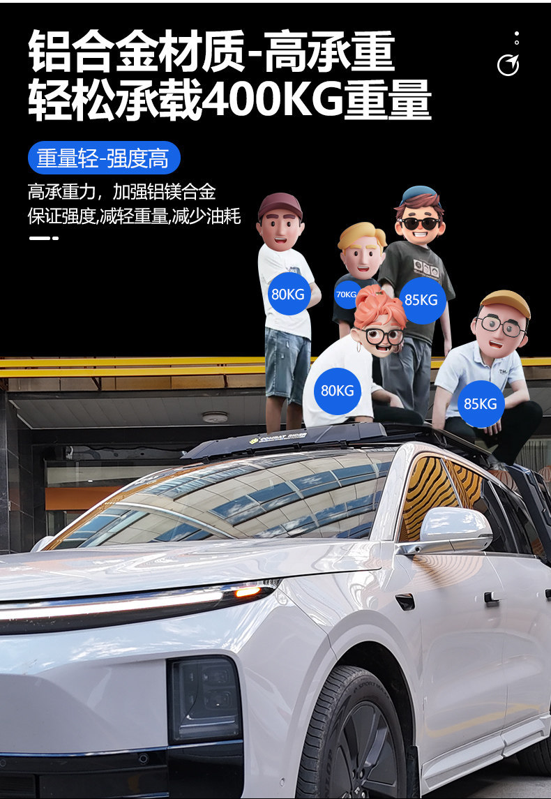 Suitable for the Ideal L6 Outdoor Camping Vehicle Roof Expansion Explorer Roof Rack Canopy Side Tent Ladder