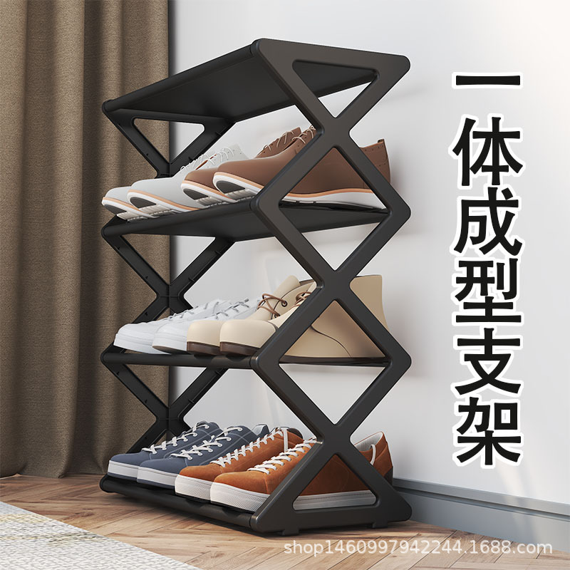 跨境热销简易款布艺防尘鞋架鞋柜家用组装鞋架收纳开学季X型鞋架|undefined