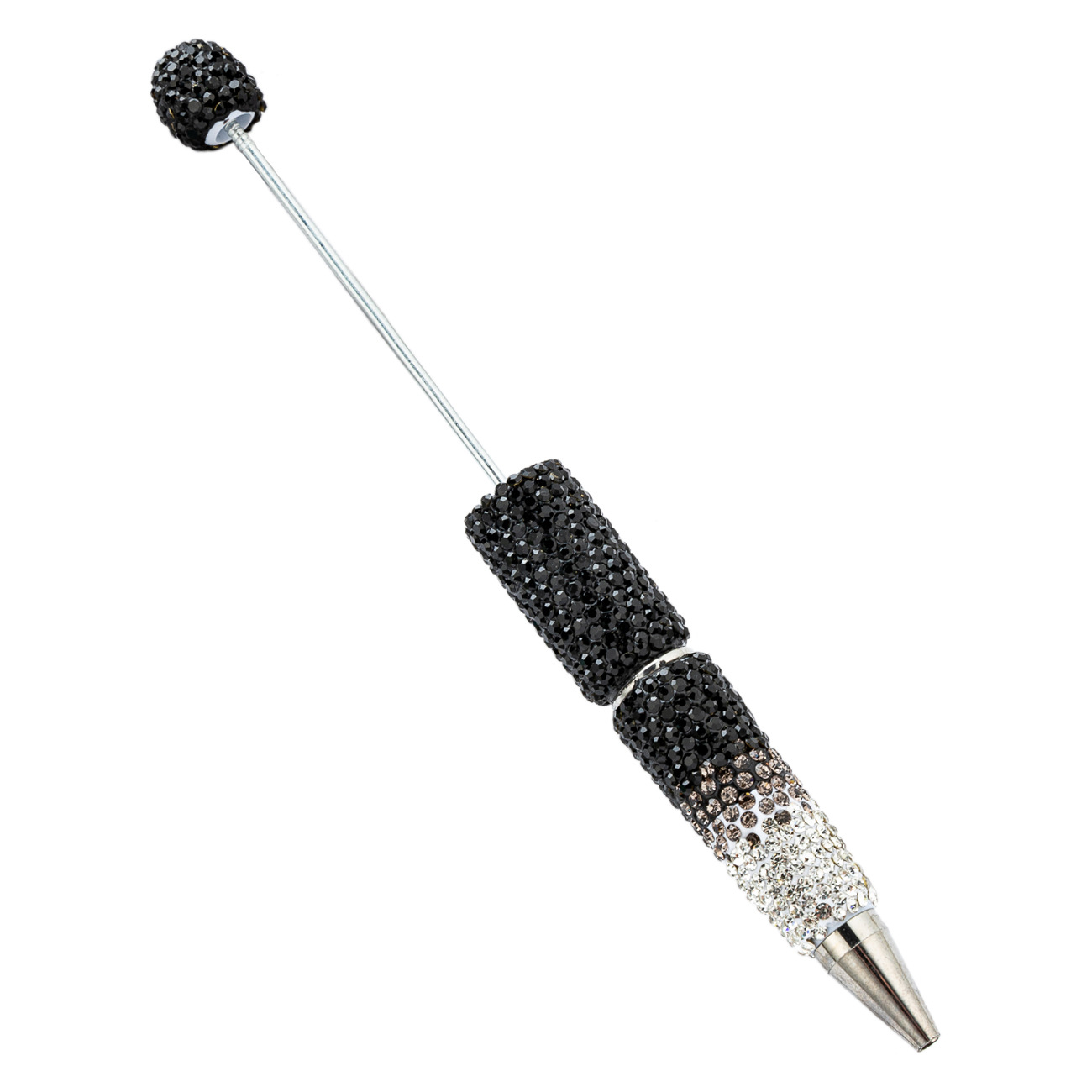 Diy creativo bolígrafo con cuentas de diamantes completos pegatinas hechas a mano con incrustaciones de diamantes, bolígrafo con cuentas degradadas, bolígrafo con cuentas giratorias multicolor