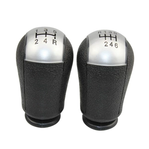 Suitable for Ford Focus Car Gear Shift Lever Handle, Silver Cap Style 5/6 Speed Car Gear Knob