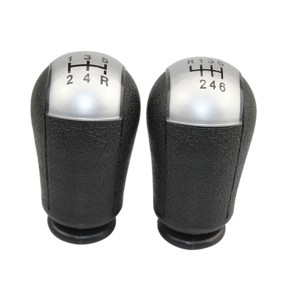 Suitable for Ford Focus Car Gear Shift Lever Handle, Silver Cap Style 5/6 Speed Car Gear Knob