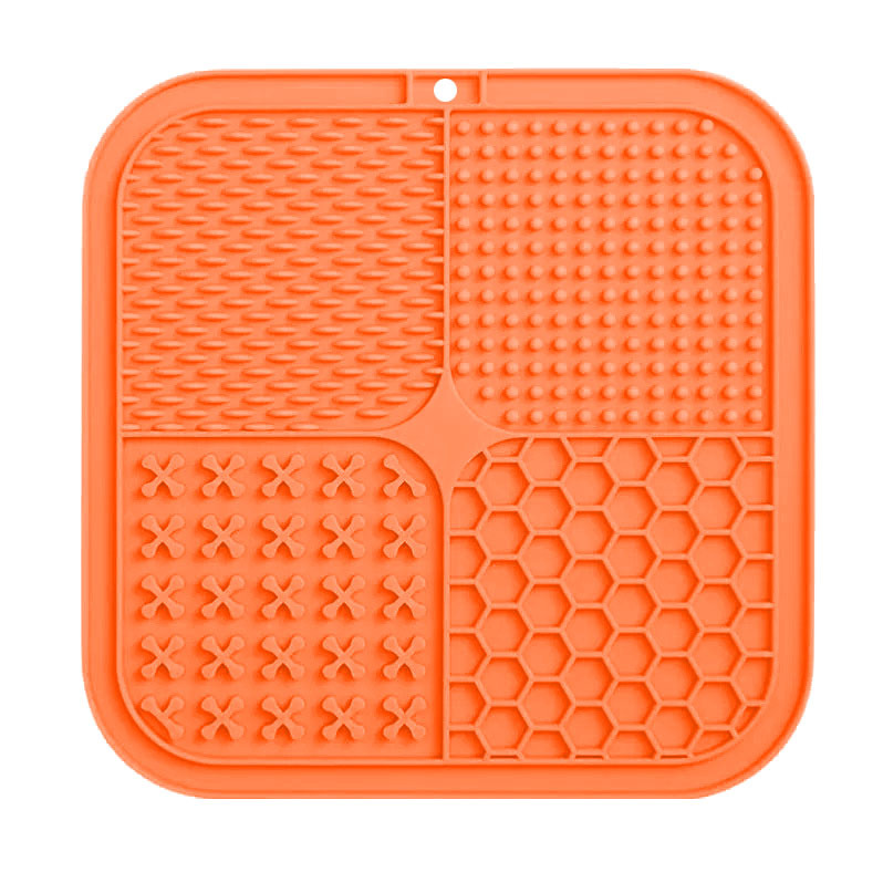 Cojín para lamer para mascotas explosivo transfronterizo, tazón de vajilla para comida lenta de silicona para mascotas, ventosa, almohadilla para lamer para perros, almohadilla para evitar asfixia para comida lenta