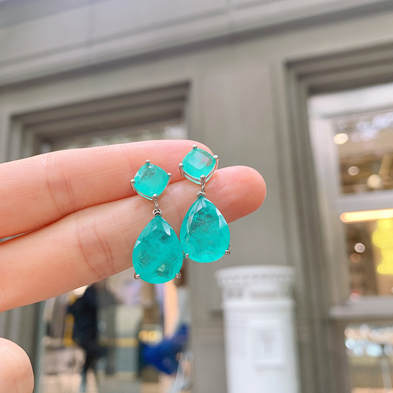 8g Weight Drop Earrings Classification 1 Pair Quantity Birthday Occasion Artificial Gemstones Material Geometric Pattern Women'S Gender Retro Style Retro Geometric Artificial Gemstones Women's Drop Earrings 1 Pair 17