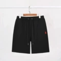 Cotton shorts black red horse