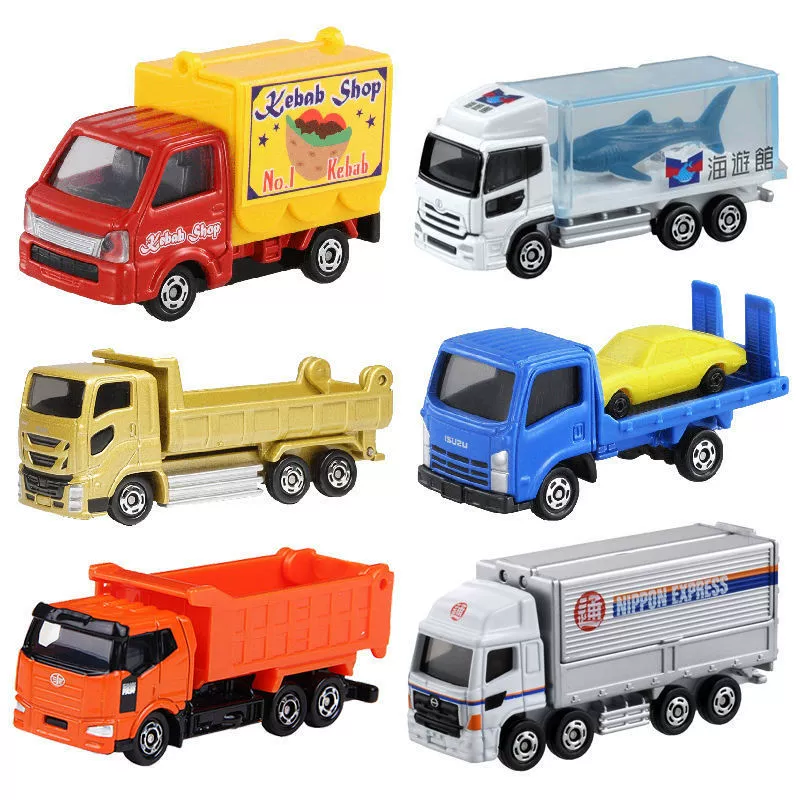 Takara tomy, реалистичная металлическая игрушечная машина, модель автомобиля, грузовик, транспорт, подарок на день рождения