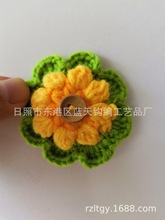 毛线钩花、钩针毛线花边，手工毛线花边