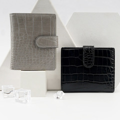 2024 New Short Stone Texture Fashion Women's Wallet Multi-Card Slot Large Capacity Clasp Wallet Clip Handbag