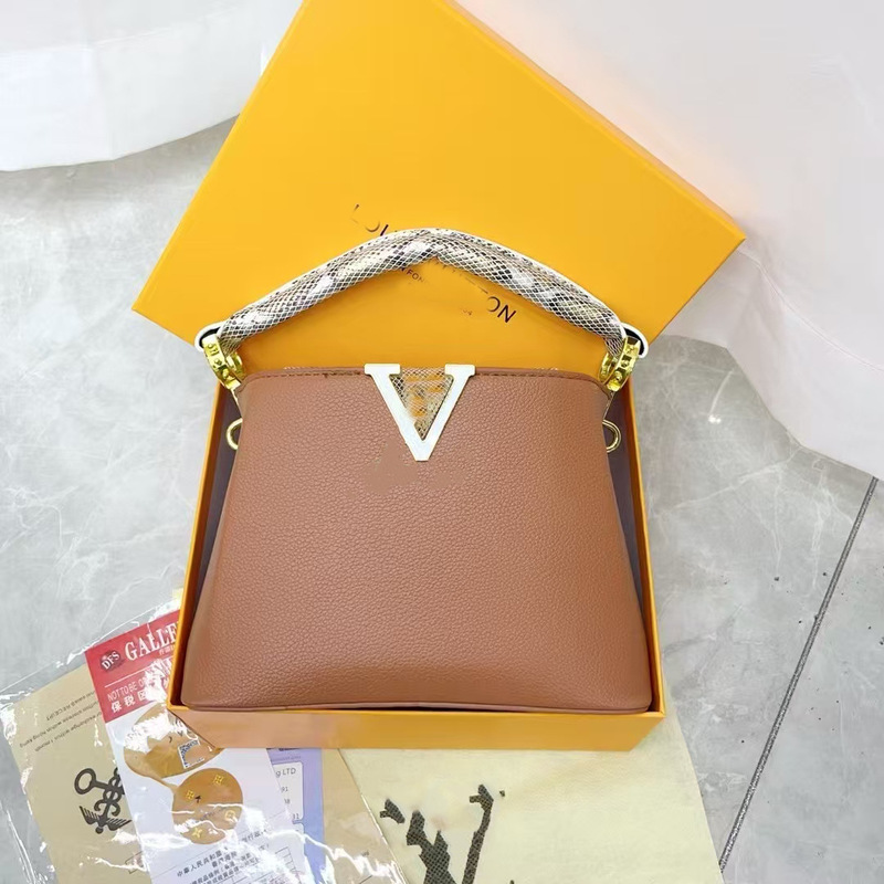 Donkeyjia 新しい V 字型スネークパターンレディースハンドバッグセレブの同じスタイルのシングルショルダークロスボディバッグギフトボックス包装外国貿易卸売|undefined