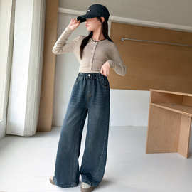 女童裤子秋季卫裤2026新款儿童休闲裤女孩阔腿裤秋装女大童运动裤