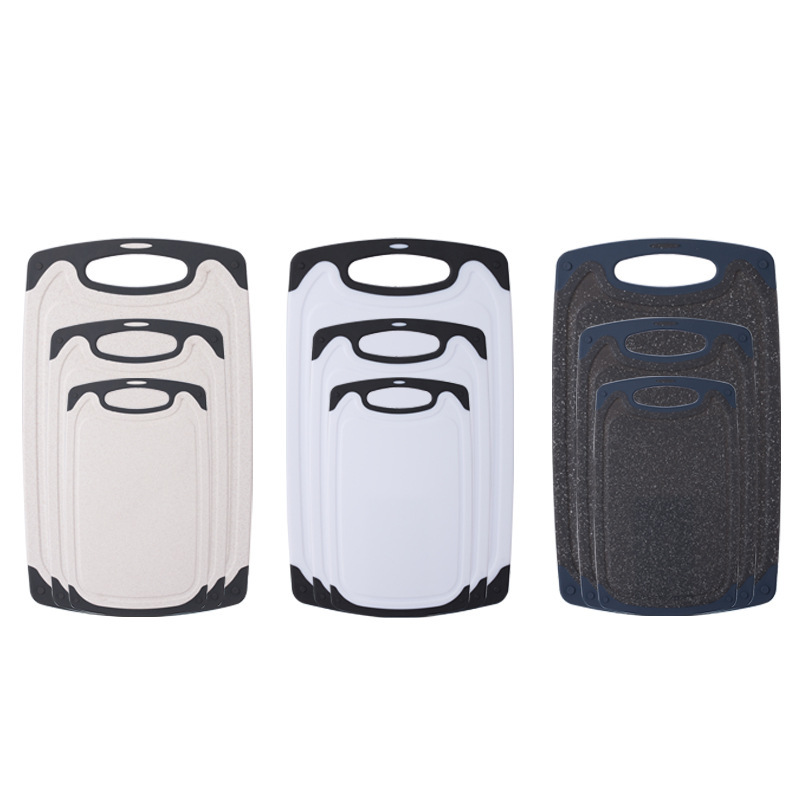 Junta de tres piezas set sésamo tablero de corte tablero de escritorio nuevo material PP tablero de plástico fábrica de paja de trigo suministro directo