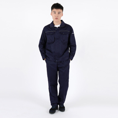 定制裕泉工装防静电工作服春秋长袖反光条电工服套装定制LOGO