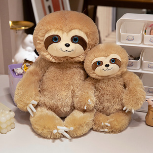 Sloth mother and son plush toy cute lightning doll cartoon sloth animal Doll Doll birthday gift wholesale