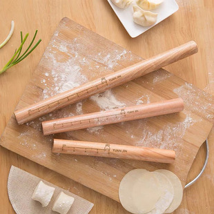 Yuanjin Solid Wood Rolling Pin Beech Wood Noodle Stick Noodle Stick Non-Stick Noodle Household Noodle Press Baking Tool