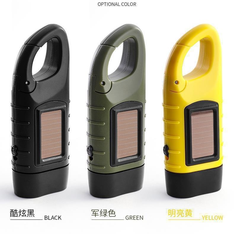 ソーラー手回し懐中電灯多機能キャンプ電源緊急 LED 緊急ライト屋外照明発電懐中電灯|undefined
