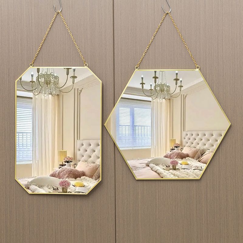 Cosmetic Mirror Bathroom Bathroom Wall Hanging Punch-Free Mirror Beauty Salon Nail Shop Wall Decoration Mirror Vanity Mirror