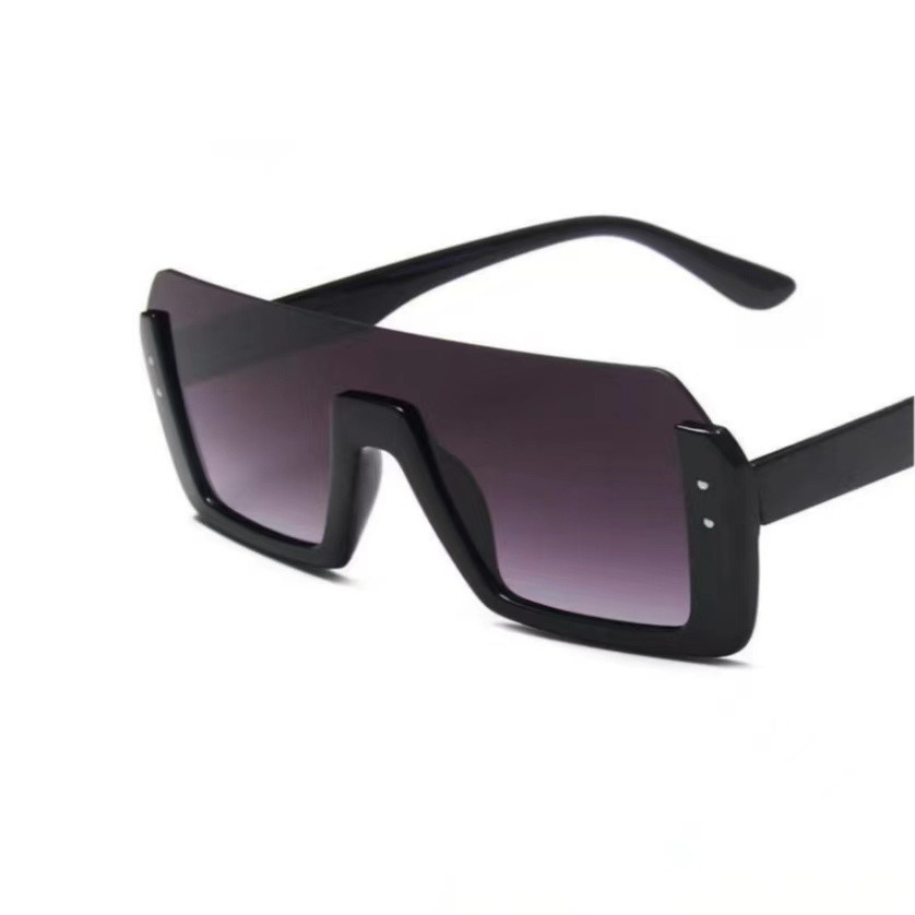 Nuovi occhiali da sole da uomo con mezza montatura, alla moda, multicolore, con montatura quadrata integrata e montatura grande._voghion.com