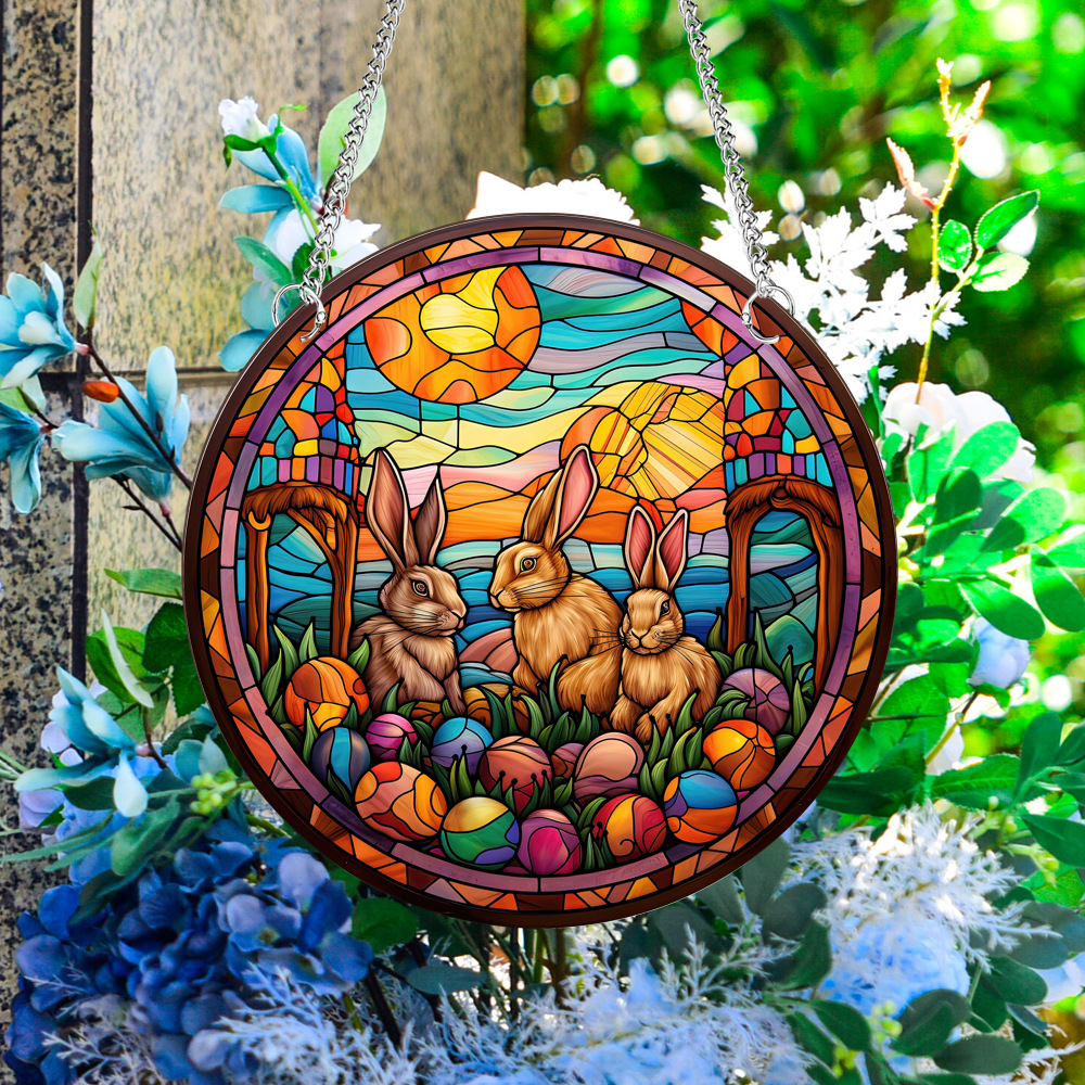 95g Weight pendant Home Textiles & Decor Type Acrylic Material Easter Festival Rabbit Pattern Casual, Elegant, Classical Style Easter Casual Elegant Classical Rabbit Arylic Party Supplies Decorations 79