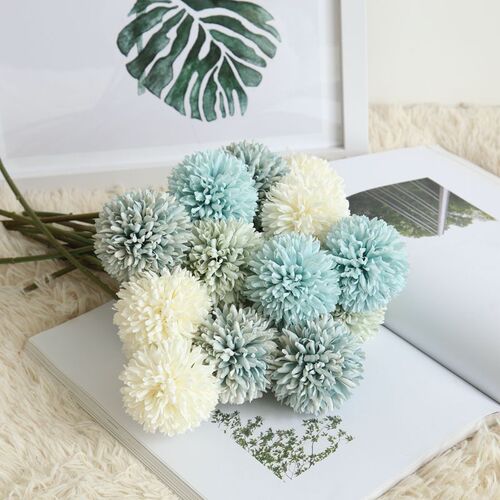 Wholesale Manufacturer of Nordic Romantic Style Single Head Little Chrysanthemum, Living Room Insert Ping Pong Chrysanthemum Artificial Flowers