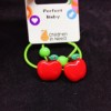 Cute fruit strawberry, children's hair accessory, hair rope, new collection, 5cm