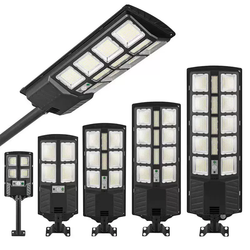 跨境新款一体化太阳能路灯 户外防水庭院灯LED一体化伸缩杆款路灯