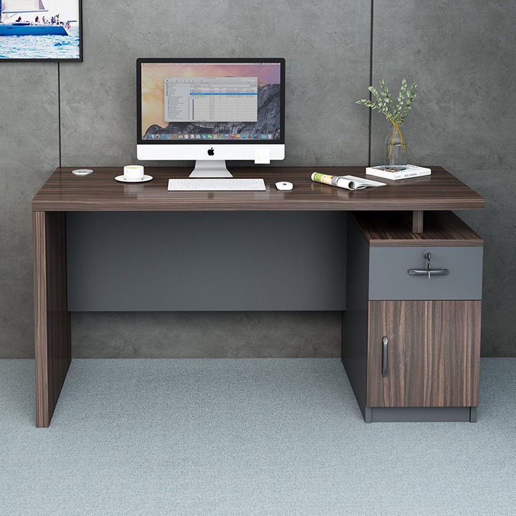 职员电脑办公桌卡位桌现代简约台式多功能办公室财务桌柜家用单人
