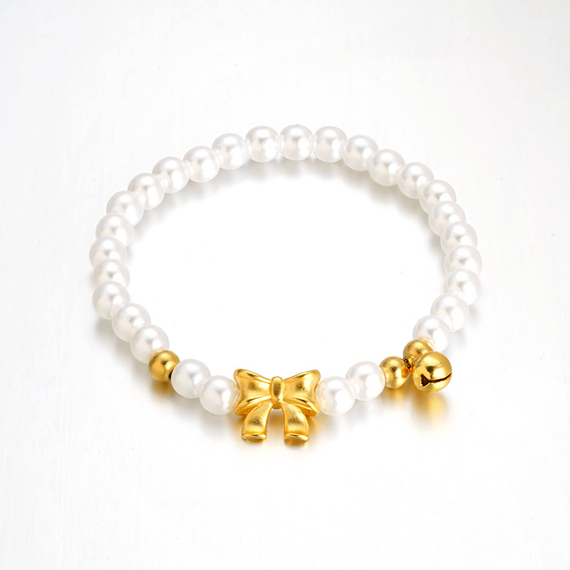 Vietnam oro nacional moda Shell cuentas arco pulsera elegante mujer imitación oro antiguo artesanía imitación perla joyería pulsera