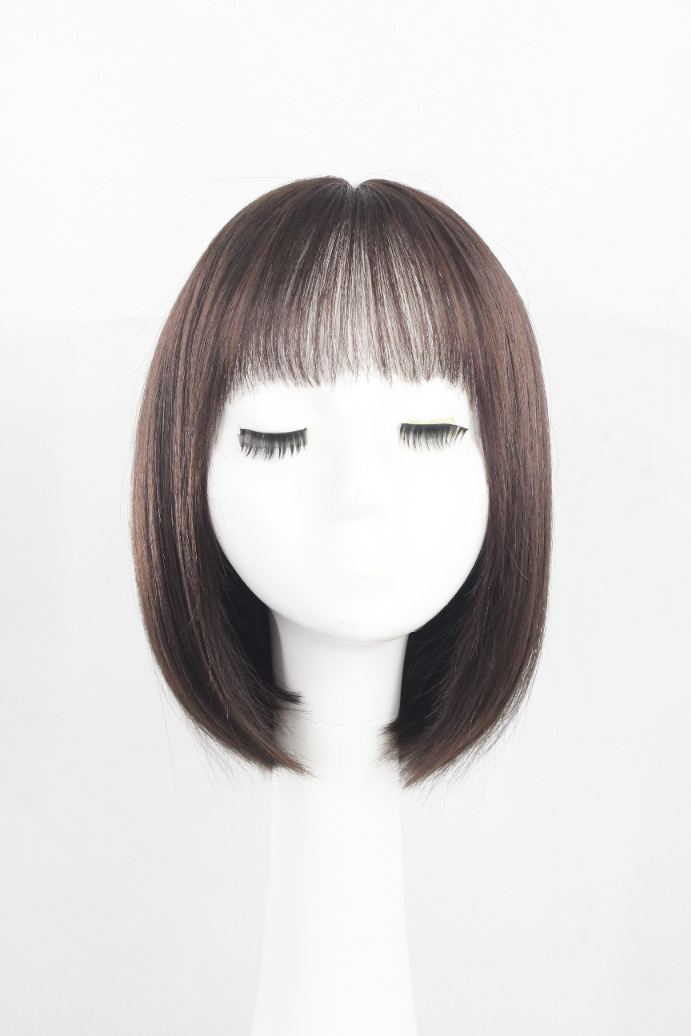 Simulation of large head leather 30CM bangs