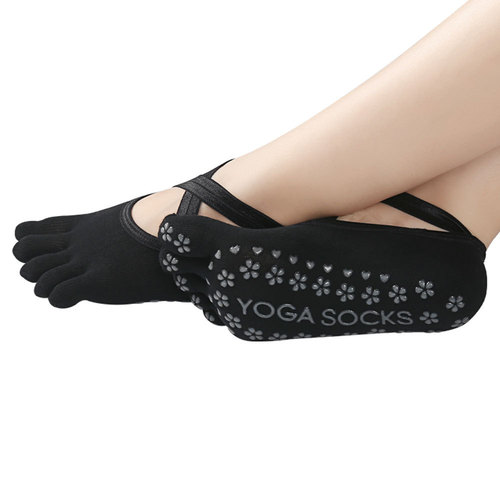 Autumn new product mid-calf five-toe pressure yoga socks restraint non-slip high-quality Pilates socks simple solid color versatile
