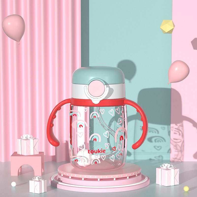 Copa regordete taza portátil bebé especial taza de paja taza de agua resistente a la caída de alto aspecto taza de dibujos animados