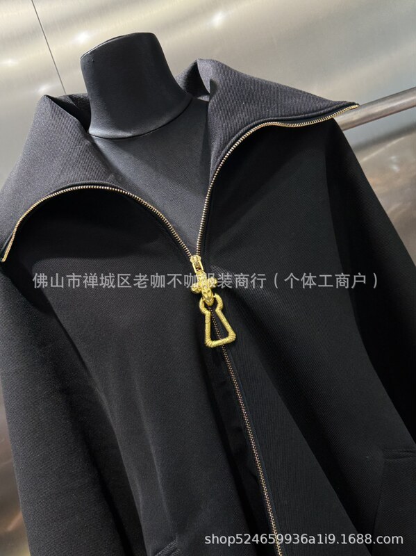 2025秋冬新款双面羊绒大衣女短款宽松休闲外套羊驼拉链短款 上衣|undefined