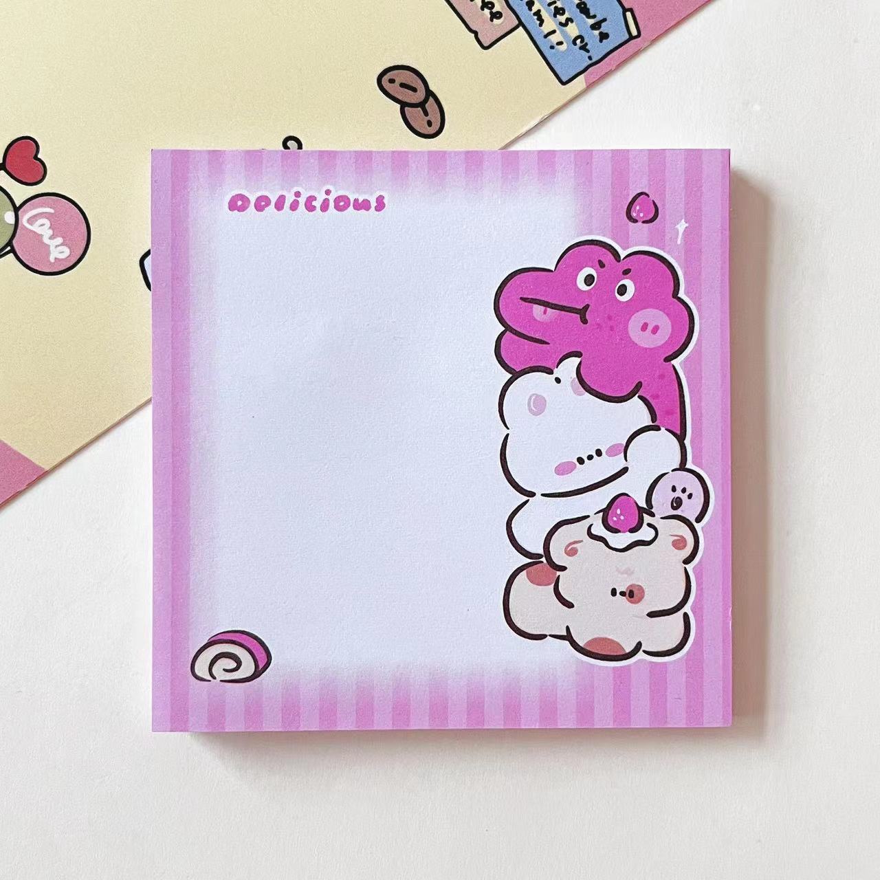 작은 악어 스티커 메모* 작은 동물 더미