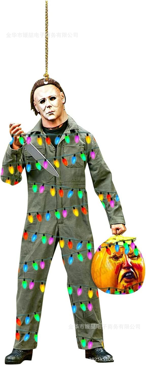2022 nuevos productos transfronterizos personajes de película de terror decoraciones colgantes de Navidad Halloween colgantes de automóviles de Navidad