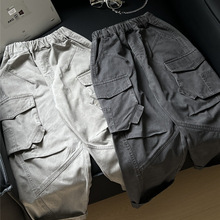 xzt2025秋款小众潮牌童裤 酵洗微褪色质感男童韩版工装全棉布裤子