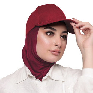 Cross-border Amazon Hot New Solid Color Crystal Hemp Baseball Cap One Hat suit Sunscreen Women's Headscarf