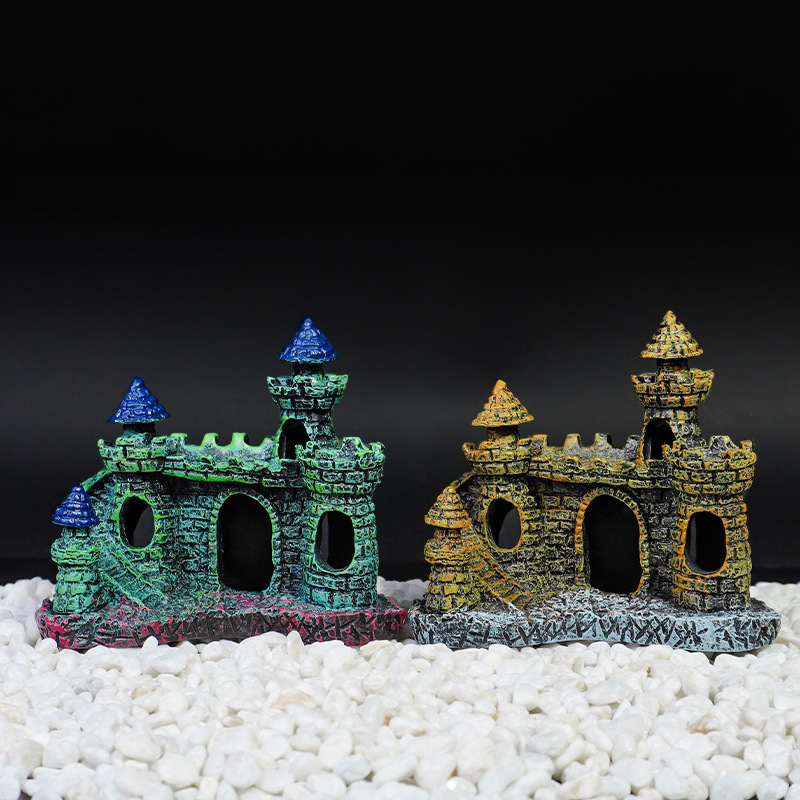 Decoración de micropaisaje de villa de estilo europeo, artesanías de resina, paisajismo de casa, castillo de dibujos animados, decoración de casa pequeña, venta caliente