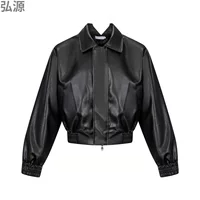 Американский ретро cleanfit короткая кожаная куртка для плеча для мужчин и женщин весной и осенью высокого уровня повседневная свободная кожаная куртка