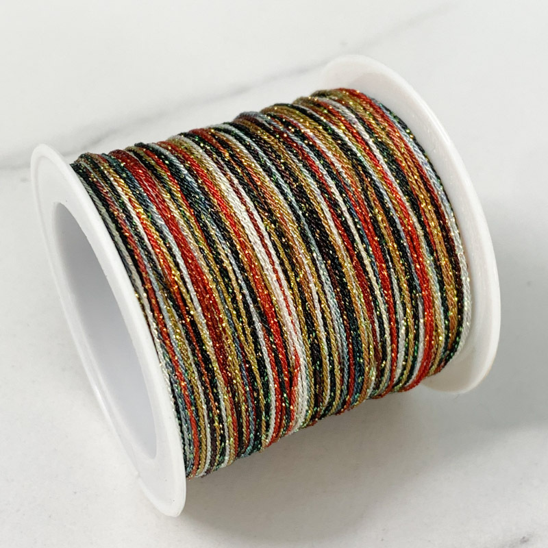6 hebras de estrellas tiñidas hebras de hilo pequeño rollo de pulsera tejida a mano collar DIY Dragon Boat cuerda multicolor cuerda de mano estereoscópica